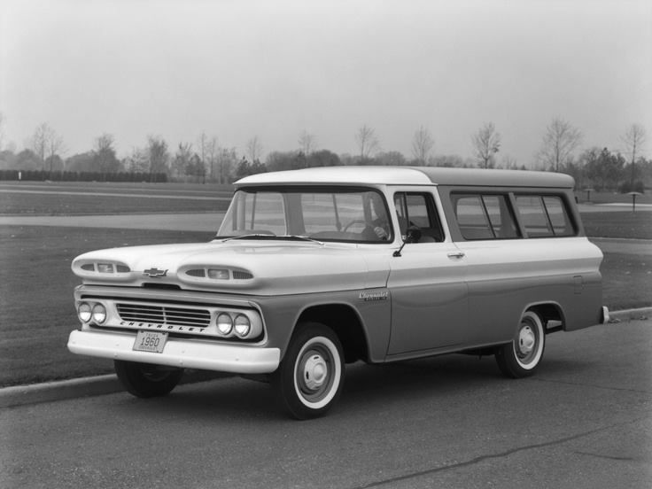 A classic 1960 Chevrolet Suburban Carryall.