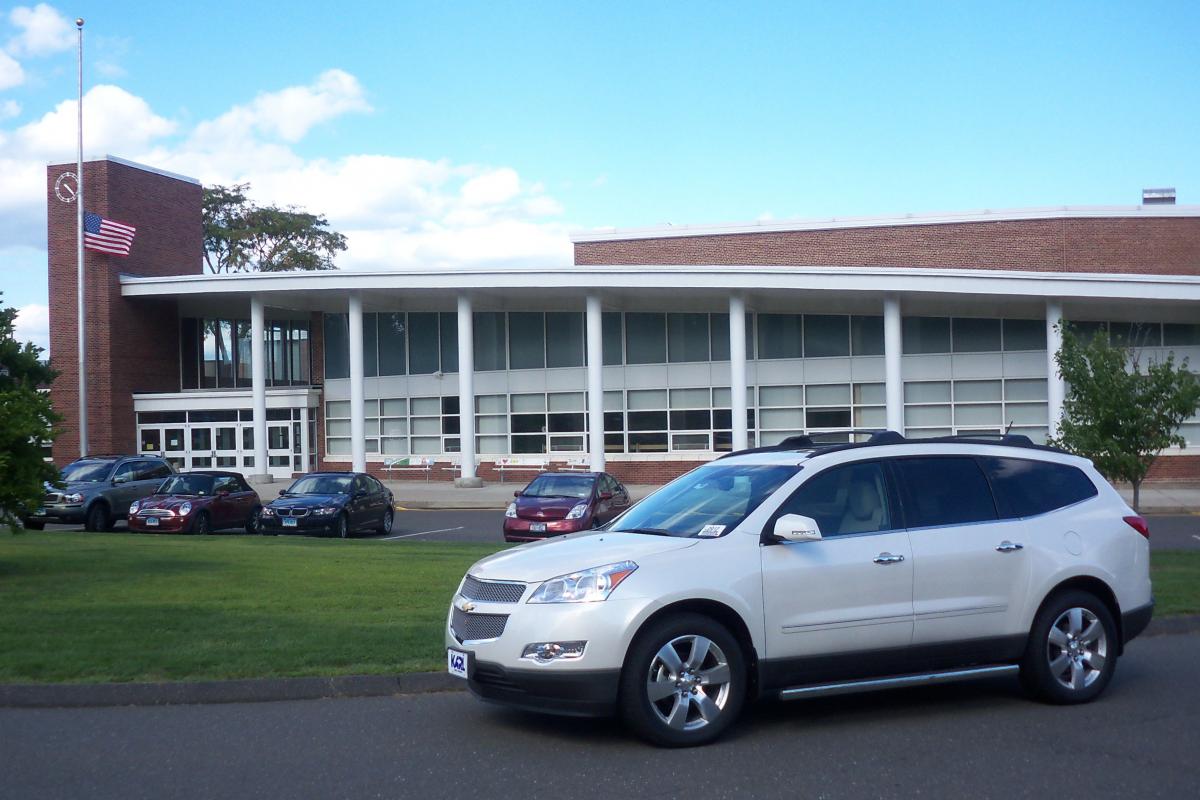 2012 Chevrolet Traverse out and about in New Canaan CT at Saxe Middle School on South Avenue