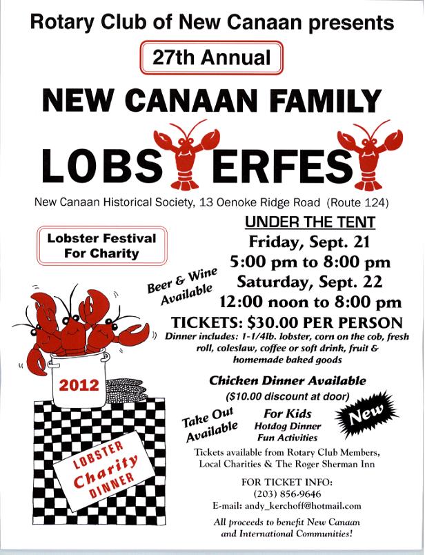 Rotary Club of New Canaan’s 27th Annual Family Lobsterfest