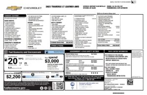 2023 Chevrolet Traverse AWD LT with Leather plus higher content options