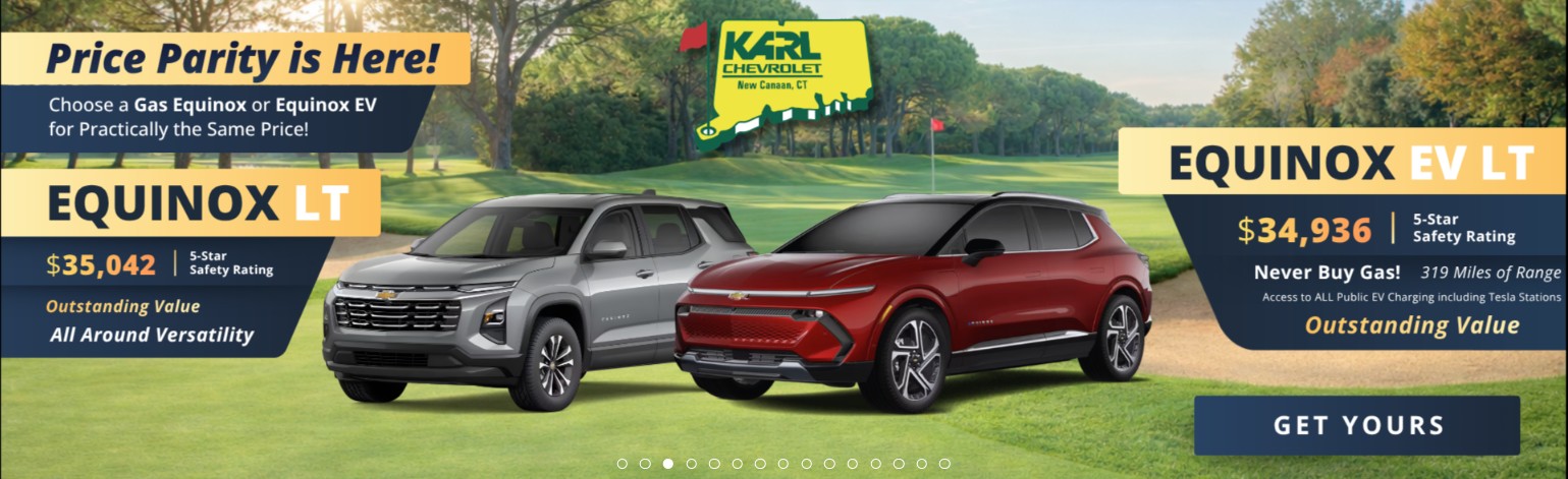 Price parity has come to Karl Chevrolet - a new Chevy Equinox gas or EV costs about the same!