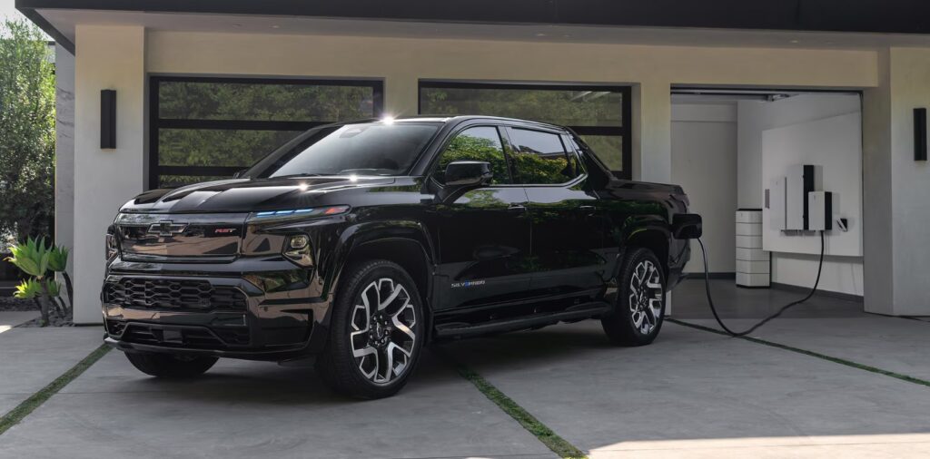 2026 Chevrolet Silverado EV Home Charging using a GM Energy Power Shift Bi-Directional Charging System